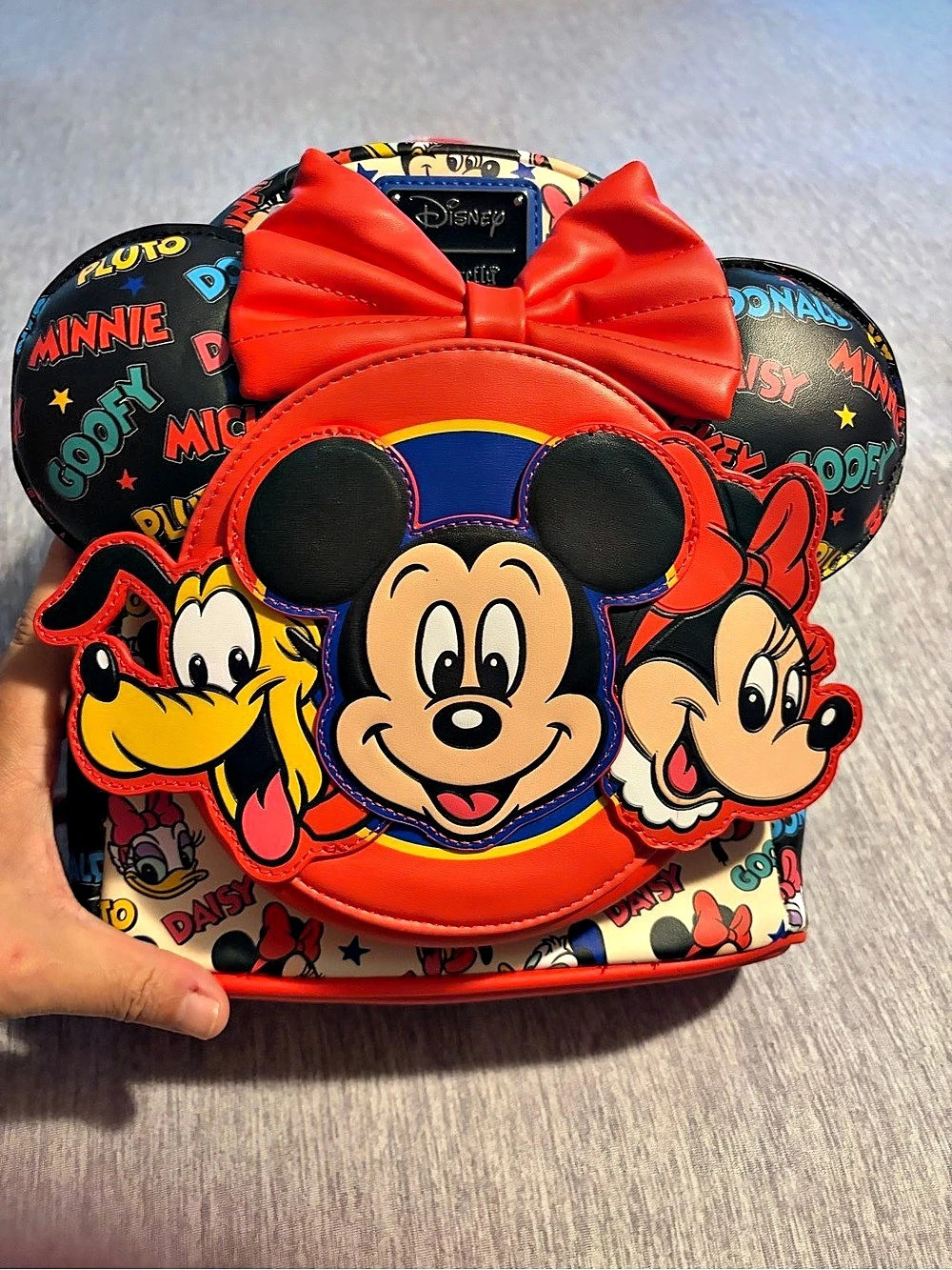 Disney Mickey Mouse backpack Kids Mickey Backpack in Black & Red NWT